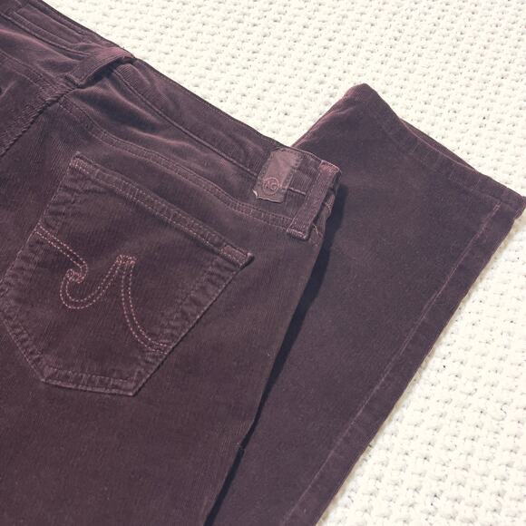 AG Adriano Goldschmeid Stevie Slim Straight Corduroy Pants Chocolate Brown - Picture 10 of 10